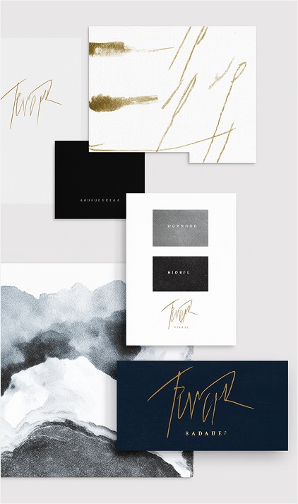 Brand identity moodboard for a white-label holiday home brand